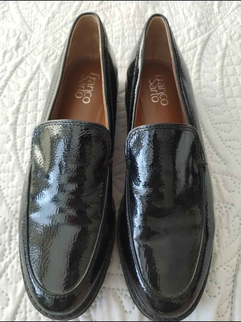 Franco Sarto Women’s Black Patent Leather Loafers